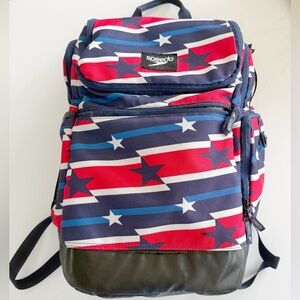 Speedo large swim backpack in patriotic pattern